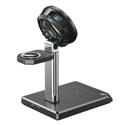 15W 4 In 1 Magnetic Wireless Charger Stand - Black