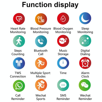 1.28 Inch Touch Screen Ip67 Waterproof Smart Watch Support Bluetooth Call / Sleep Monitoring / Heart Rate Monitoring Black