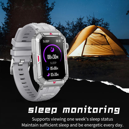 Smart Bracelet With Sleep Detection And Steel Strap - Bt5.2 - Black