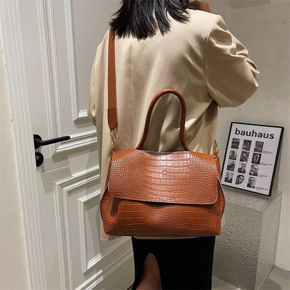 Stylish Winter Crossbody Tote For Women - Black