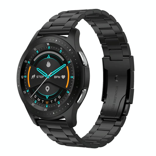 Waterproof Smart Bracelet With Touch Screen Bluetooth Call And Heart Rate Monitor - Black