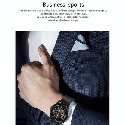 Waterproof Smart Bracelet With Touch Screen Bluetooth Call And Heart Rate Monitor - Black