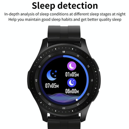 Waterproof Smart Bracelet With Touch Screen Bluetooth Call And Heart Rate Monitor - Black