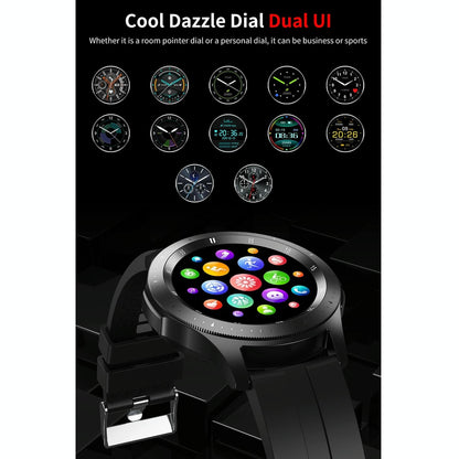Waterproof Smart Bracelet With Touch Screen Bluetooth Call And Heart Rate Monitor - Black