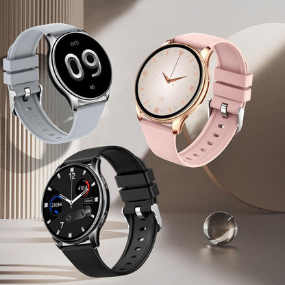 1.32 Inch Health Monitoring Smart Watch With Password Lock - Pink