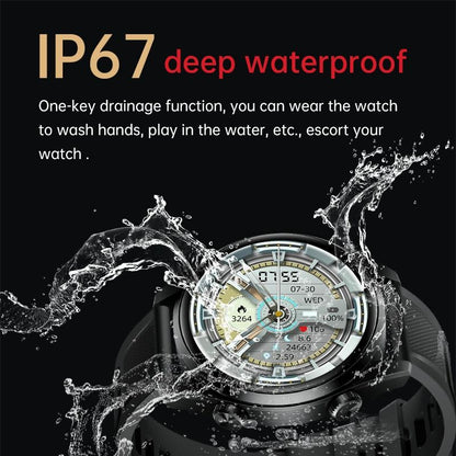 1.43 Inch Ip67 Sport Smart Watch Support Bluetooth Call / Sleep / Blood Oxygen / Heart Rate / Blood Pressure Health Monitor - Black