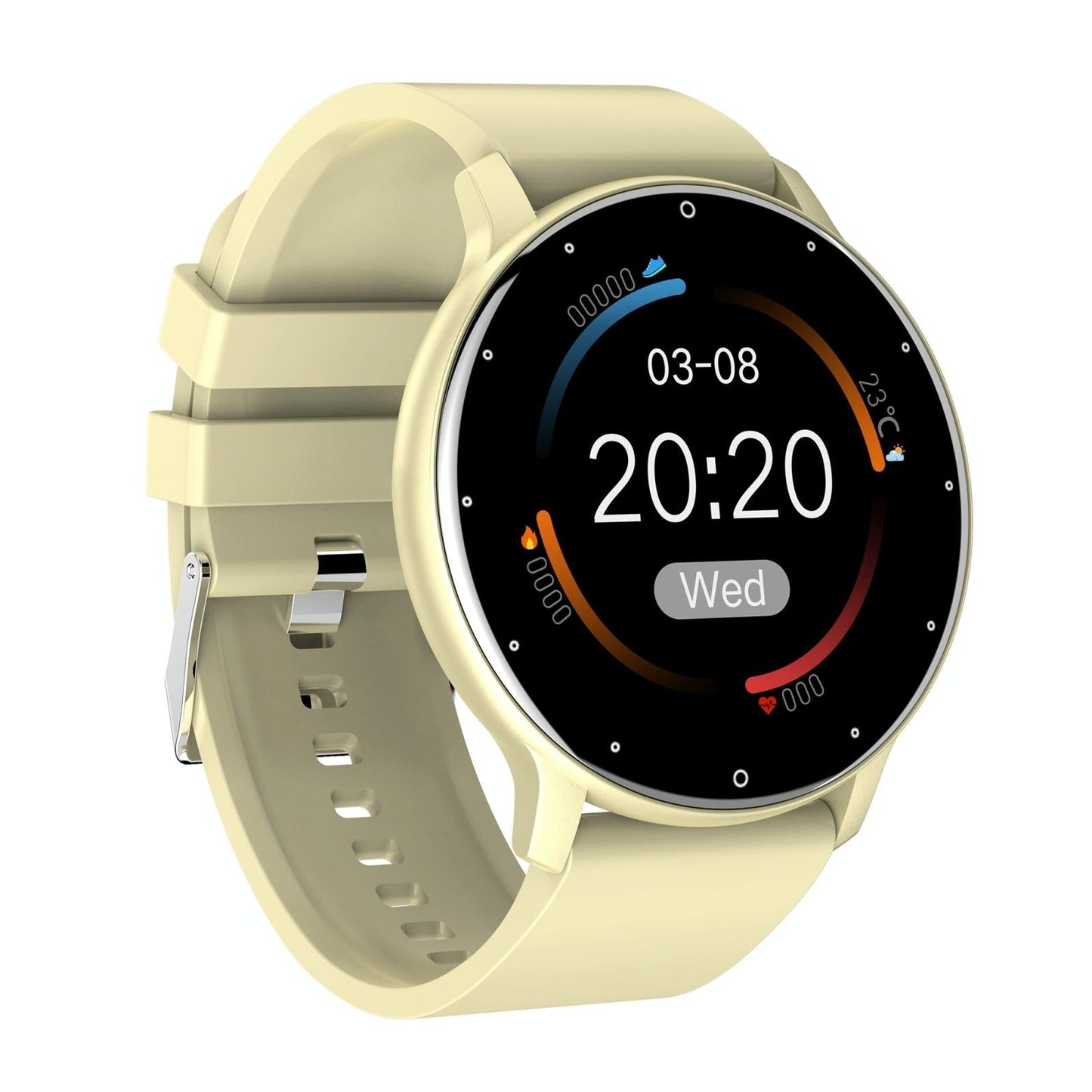 1.28 Inch Touch Screen Ip67 Waterproof Smart Watch Support Blood Pressure Monitoring / Sleep Monitoring / Heart Rate Monitoring - Black