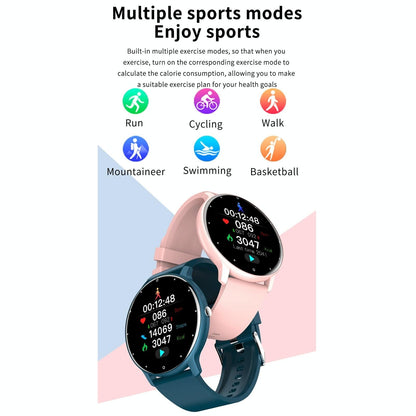 1.28 Inch Touch Screen Ip67 Waterproof Smart Watch Support Blood Pressure Monitoring / Sleep Monitoring / Heart Rate Monitoring - Black