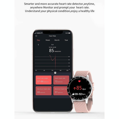 1.75 Inch Hd Round Screen Silicone Strap Smart Sports Watch - Black