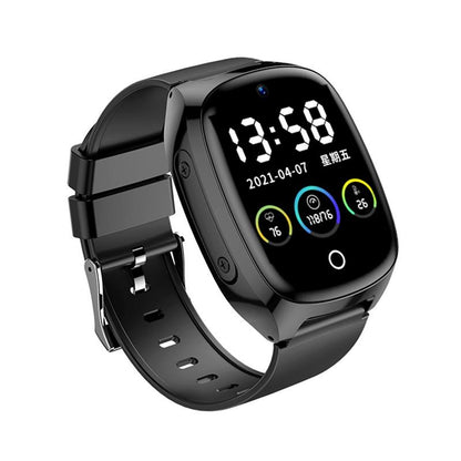 1.54 Inch Ips Screen Smart Watch Support Tracking And Positioning & 4G Video Call Body Temperature Measurement Black