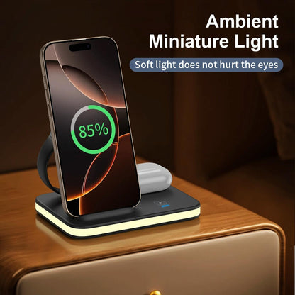 4 In 1 Magnetic Fast Wireless Charger - Gold