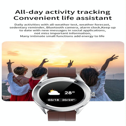Waterproof Smart Watch With Heart Rate And Sleep Monitoring - Ip68 - Black