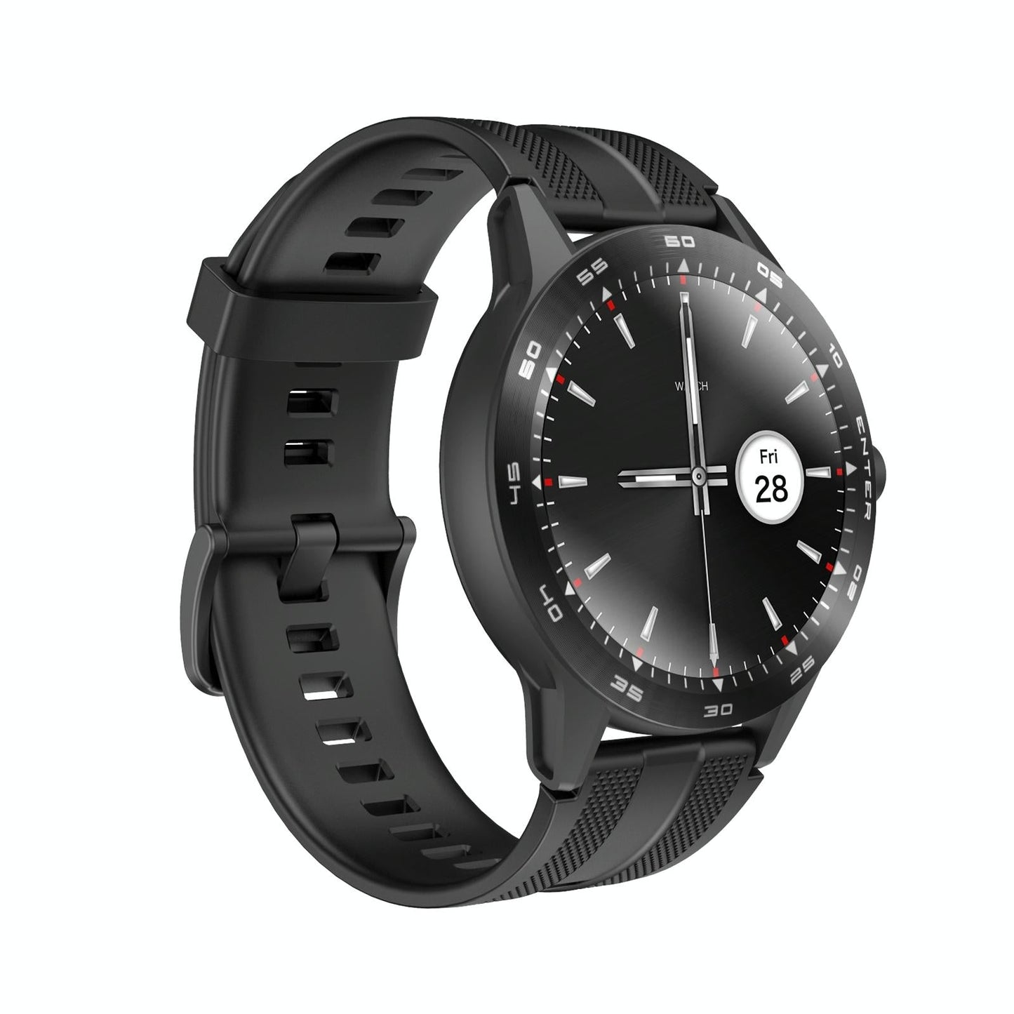 1.3 Inch Tft Smart Watch Sleep Heart Oxygen Monitoring 5Atm Waterproof Black