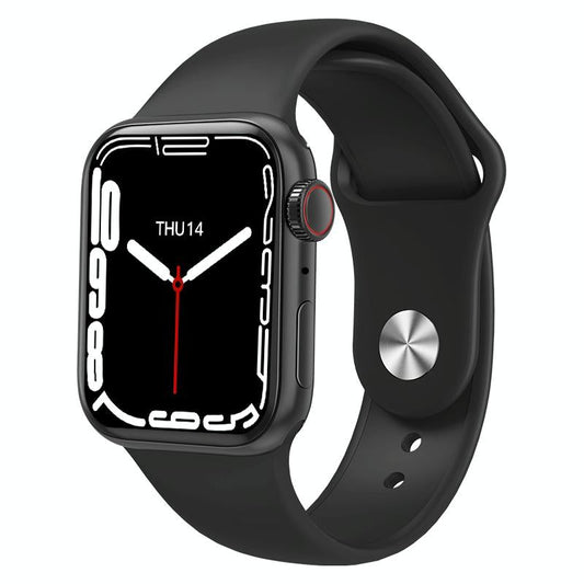 Waterproof Smart Watch With Colour Screen - 1 Inch - Black