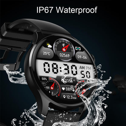 1.32 Inch Heart Rate Monitoring Smart Watch With Payment Function - Black Steel