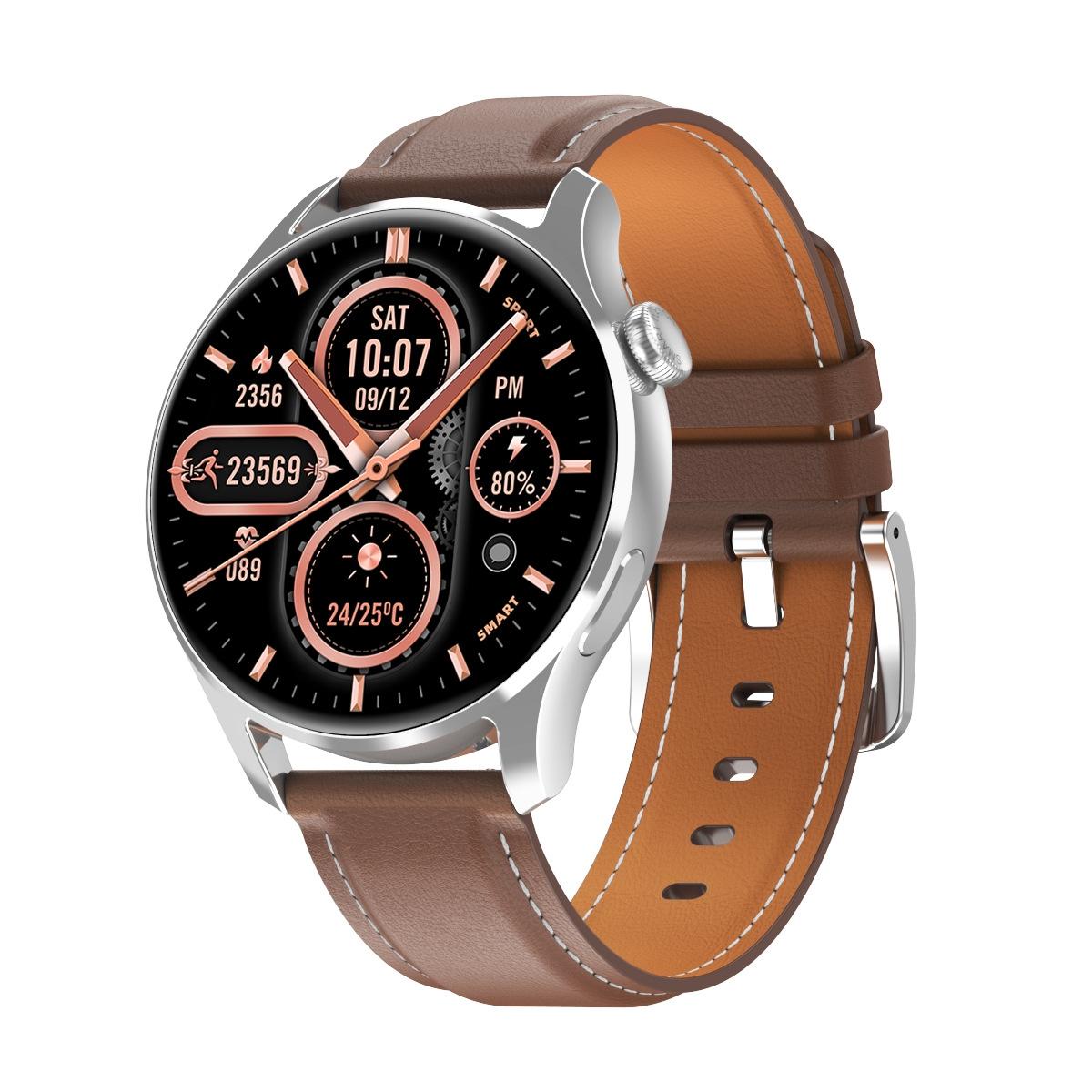 1.32 Inch Heart Rate Monitoring Smart Watch With Payment Function - Black Steel