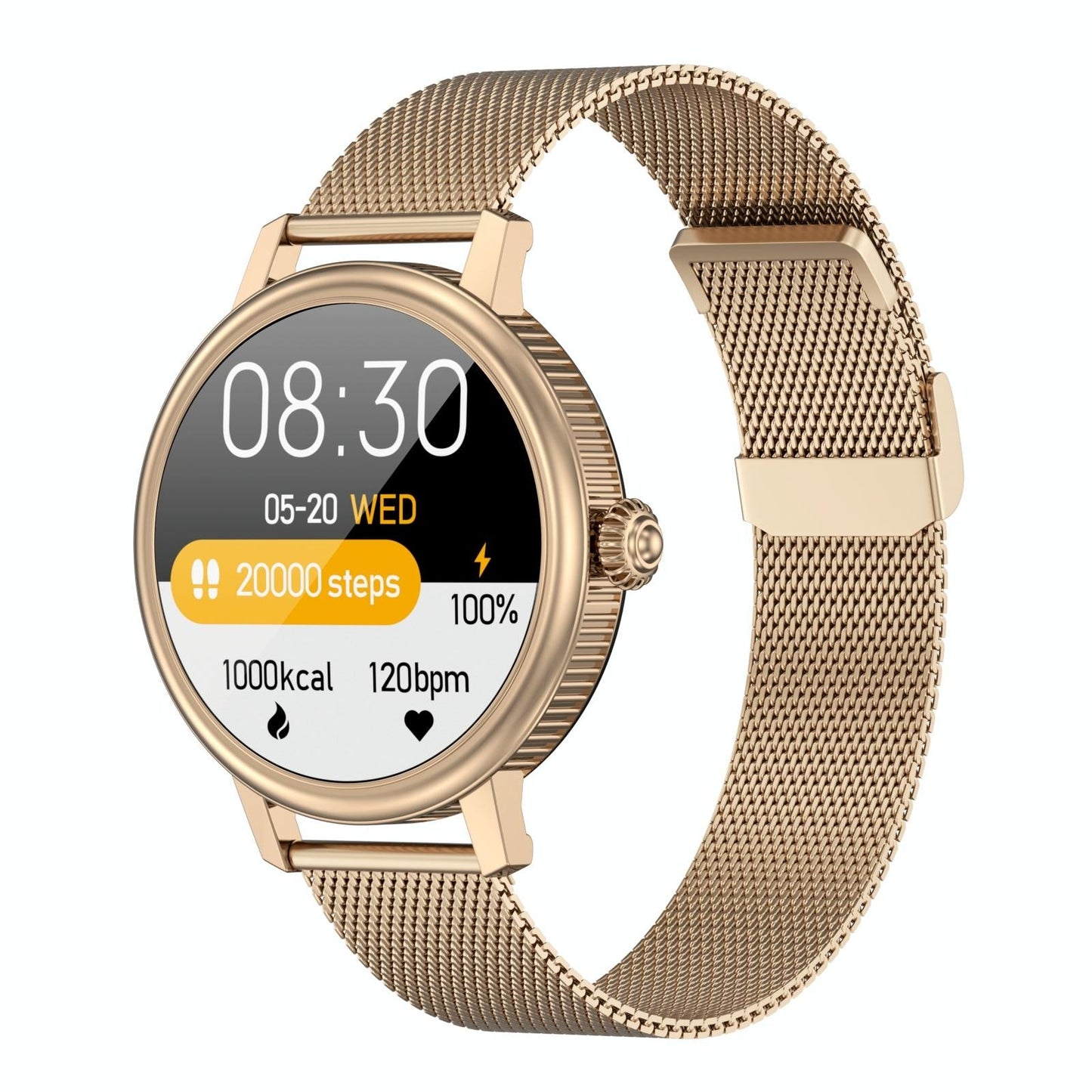 Smart Steel Watch With Colour Screen - Cf90 - Black