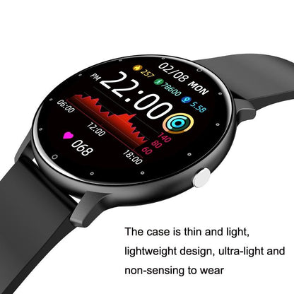 Smart Heart Rate Blood Pressure Oxygen Monitoring Sports Pedometer Wireless Bluetooth Watch - Blue