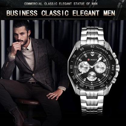 Waterproof Quartz Watch for Men - Casual Business Style - White Shell White