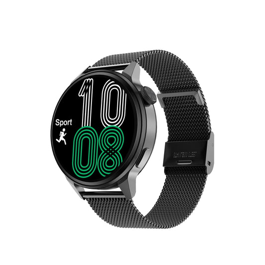 Steel Smart Watch With Colour Screen - Dt4 - Black