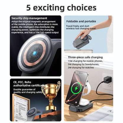 4 In 1 Magnetic Wireless Charging Stand With Night Light