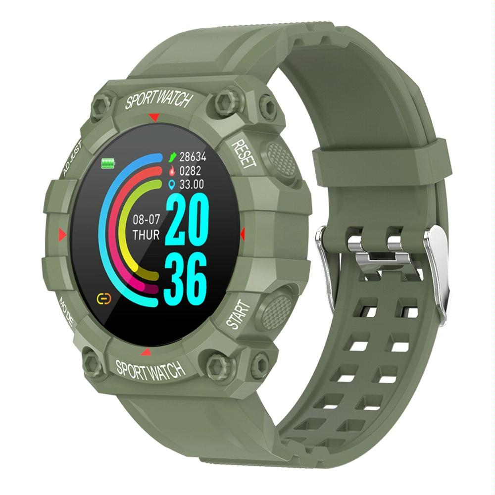 1.3 Inch Colour Round Screen Sport Smart Watch Support Heart Rate / Multi-Sports Mode - Black