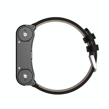 Bluetooth Headset Bracelet With Hr / Bp Monitoring & Temp. Measurement - Black