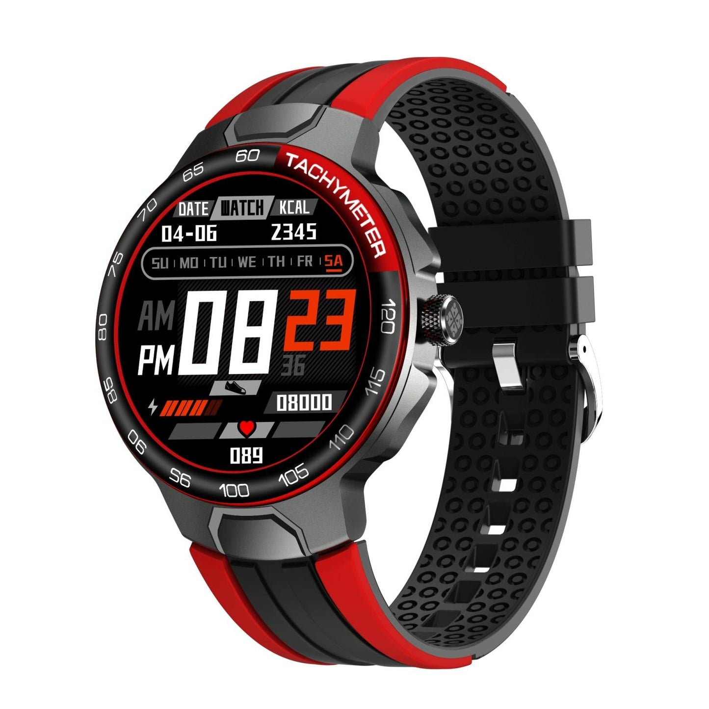 Waterproof Smart Wristband With Menstrual Cycle Reminder And Heart Rate Monitor - Red