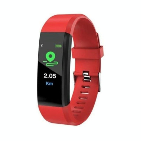 Smart Oled Fitness Tracker With Pedometer - Red