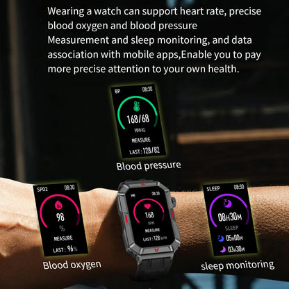 Smart Bracelet With Sleep Detection And Silicone Strap - Bt5.2 - Camo Black