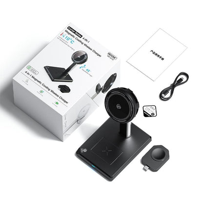 15W 4 In 1 Magnetic Wireless Charger Stand - White