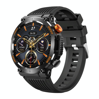 1.46 Inch Round Screen Bluetooth Smart Watch Support Health Monitoring & 100+ Sports Modes - Black