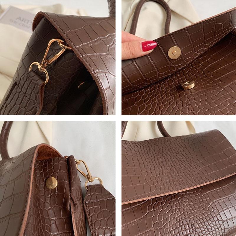 Stylish Winter Crossbody Tote For Women - Coffee