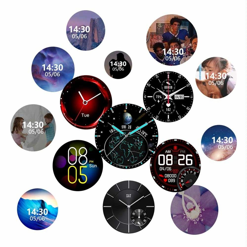 Waterproof Smart Watch With Heart / Bp / Oxygen / Sleep Monitoring - Ip68 - Silver