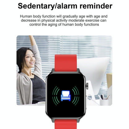 1.7 Inch Tft Colour Screen Ip68 Waterproof Smart Watch Support Blood Oxygen Monitoring / Body Temperature Monitoring / Ai Medical Diagnosis - Leather Strap - Brown