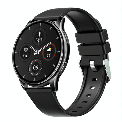 1.32 Inch Health Monitoring Smart Watch With Password Lock - Black