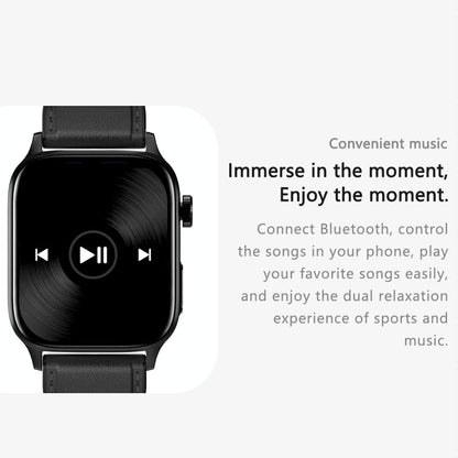 1.85 Inch Tft Screen Leather Band Health Smart Watch Support Bluetooth Call / Plateau Blood Oxygen / Body Temperature / Arrhythmia / Ti Heart Rate Monitoring - Brown