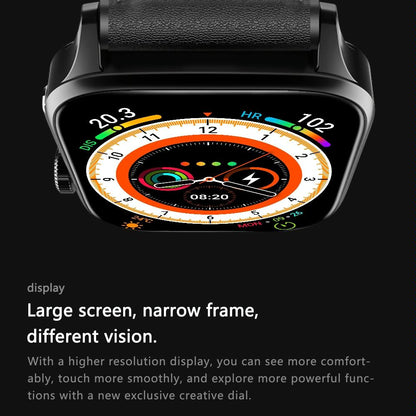 1.85 Inch Tft Screen Leather Band Health Smart Watch Support Bluetooth Call / Plateau Blood Oxygen / Body Temperature / Arrhythmia / Ti Heart Rate Monitoring - Brown