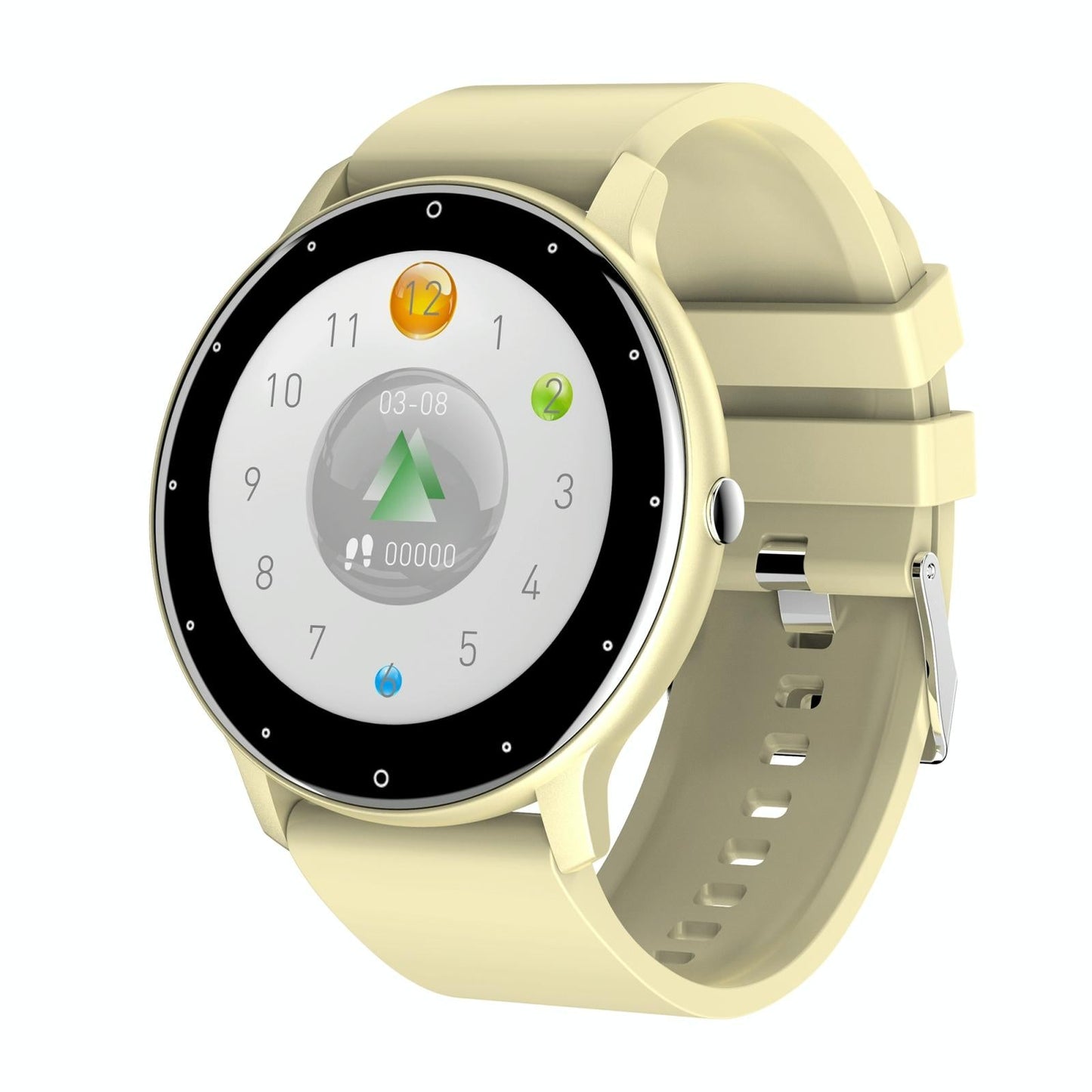 1.28 Inch Touch Screen Ip67 Waterproof Smart Watch Support Blood Pressure Monitoring / Sleep Monitoring / Heart Rate Monitoring - Blue