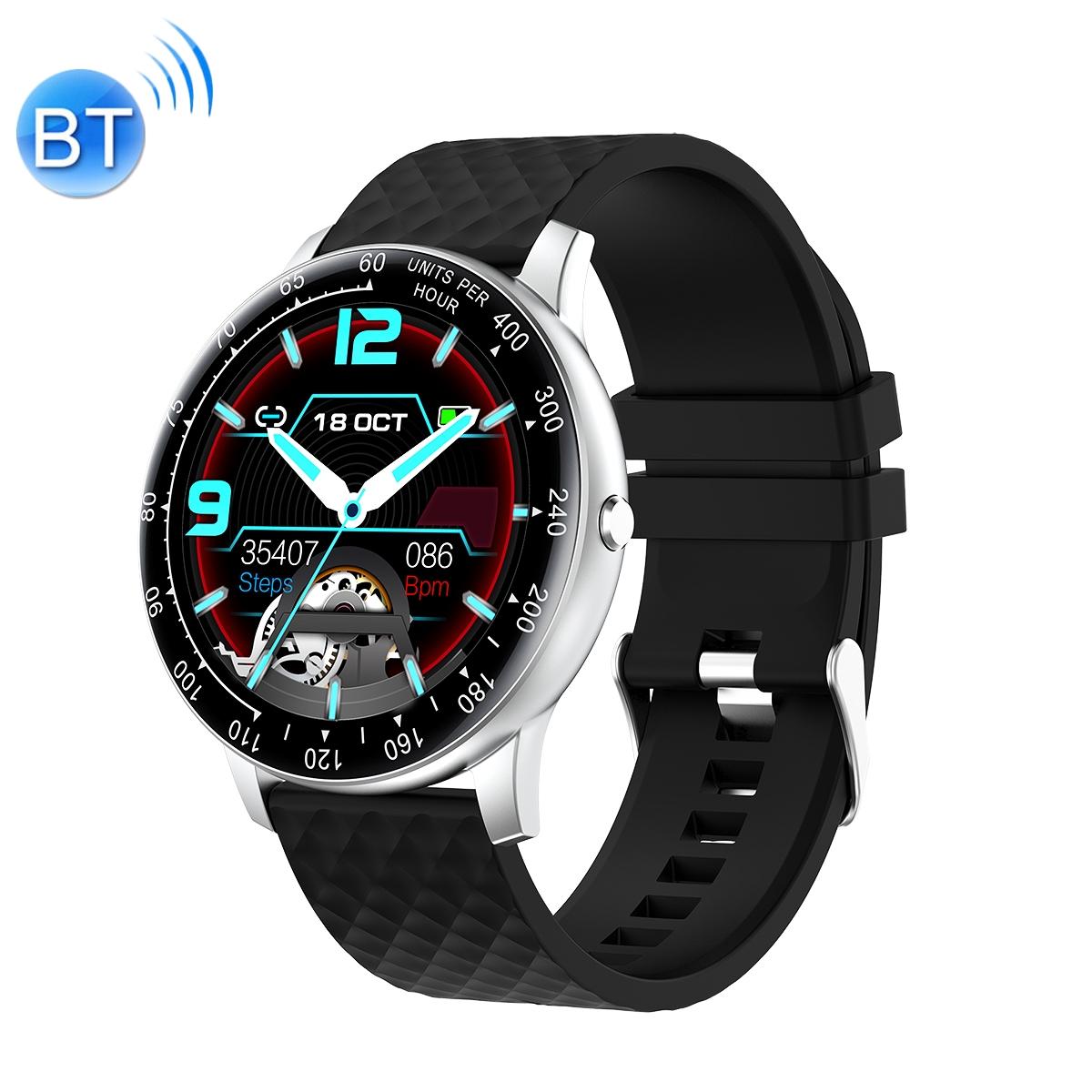 1.75 Inch Hd Round Screen Silicone Strap Smart Sports Watch - Lake Blue