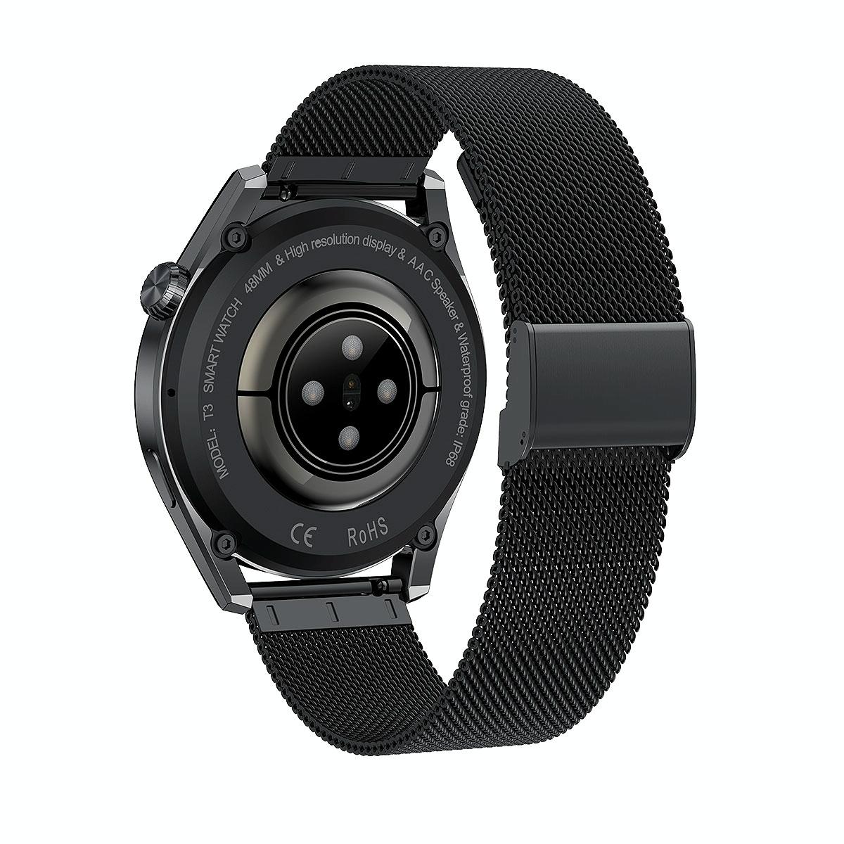 Waterproof Steel Smartwatch With Colour Screen - Ip68 - Silver
