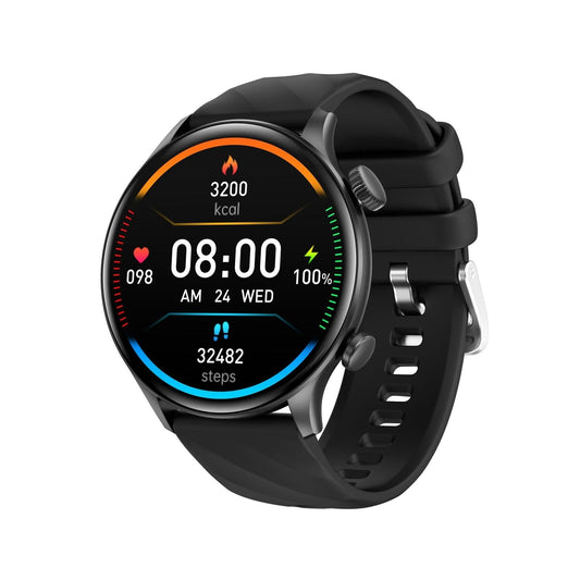 Smart Health Monitoring Watch - Round Screen - Gold
