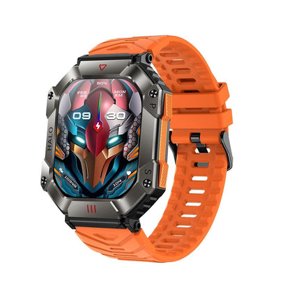 2.0 Inch Bt5.1 Ip67 Sport Smart Watch Support Bluetooth Call / Sleep / Blood Oxygen / Heart Rate / Blood Pressure Health Monitor - White + Camouflage