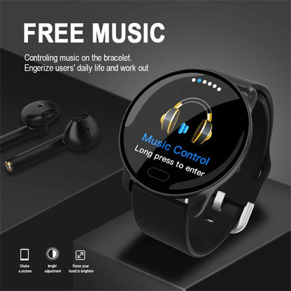 Smart Bracelet With Call / Heart / Blood Monitoring - Colour Screen - Black