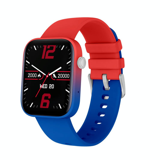 1.8 Inch Tft Screen Bluetooth Smart Watch Support Heart Rate Monitoring & 100+ Sports Modes - Red Blue
