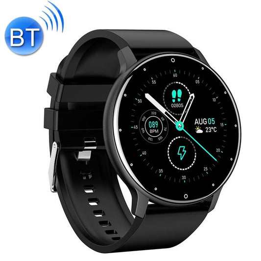 Smart Heart Rate Blood Pressure Oxygen Monitoring Sports Pedometer Wireless Bluetooth Watch - Black