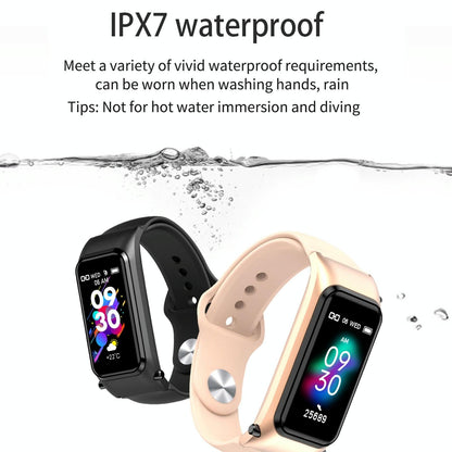Bluetooth Smart Bracelet With Hd Screen - Rose Gold