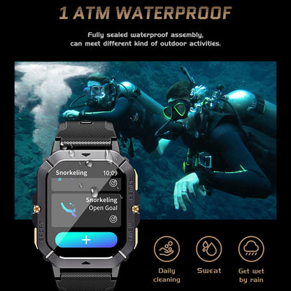 2.02 Inch Sport Smart Watch Support Bluetooth Call / Sleep / Blood Oxygen / Heart Rate / Blood Pressure Health Monitor - Green