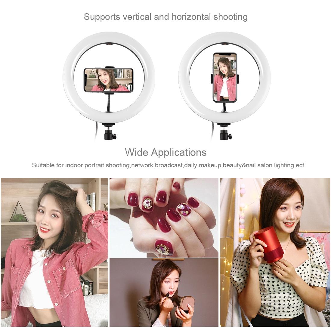 10.2 Rgbw Led Ring Light Kit with Tripod Remote and Phone Clamp
