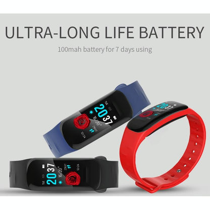 Waterproof Smart Bracelet With Step Heart And Sleep Monitoring - Ip67 - Black